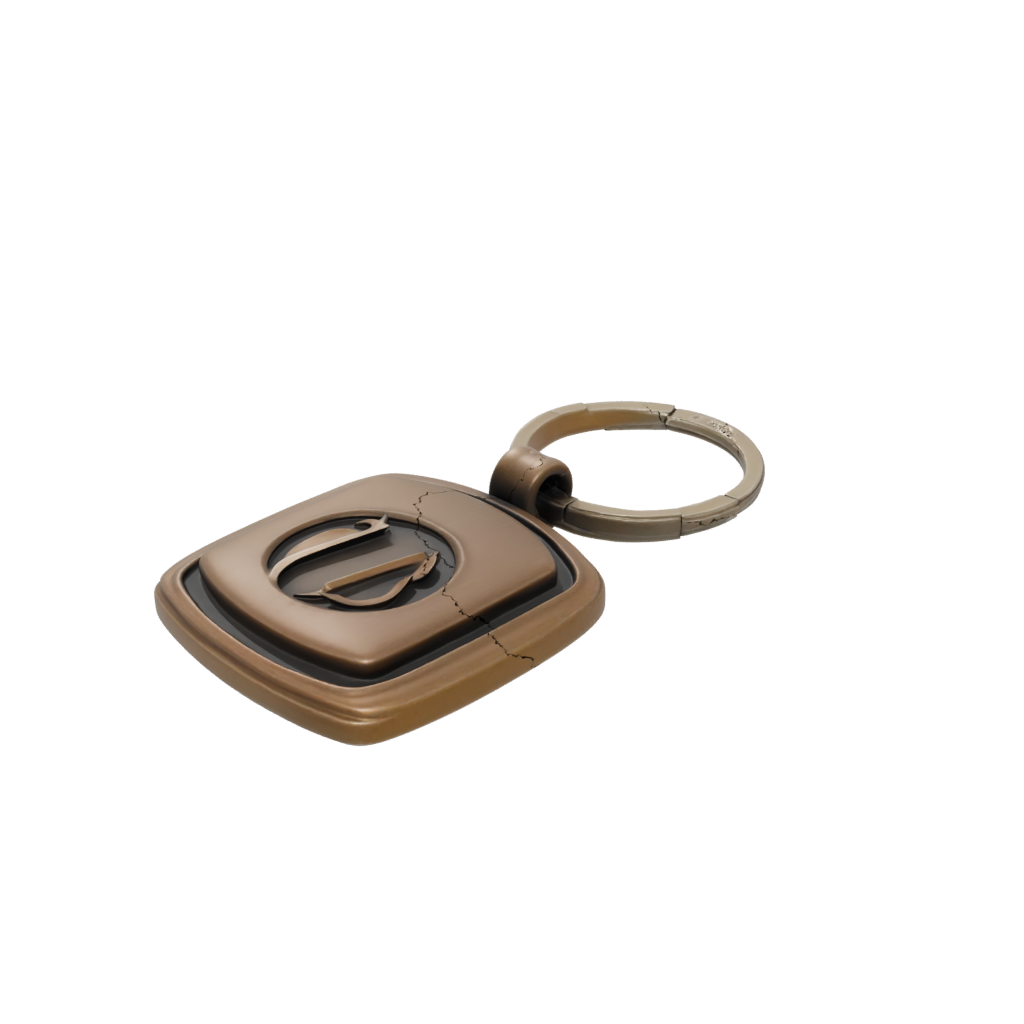 Bronze 3D Monogram Initial U — keychains 3D print model, STL