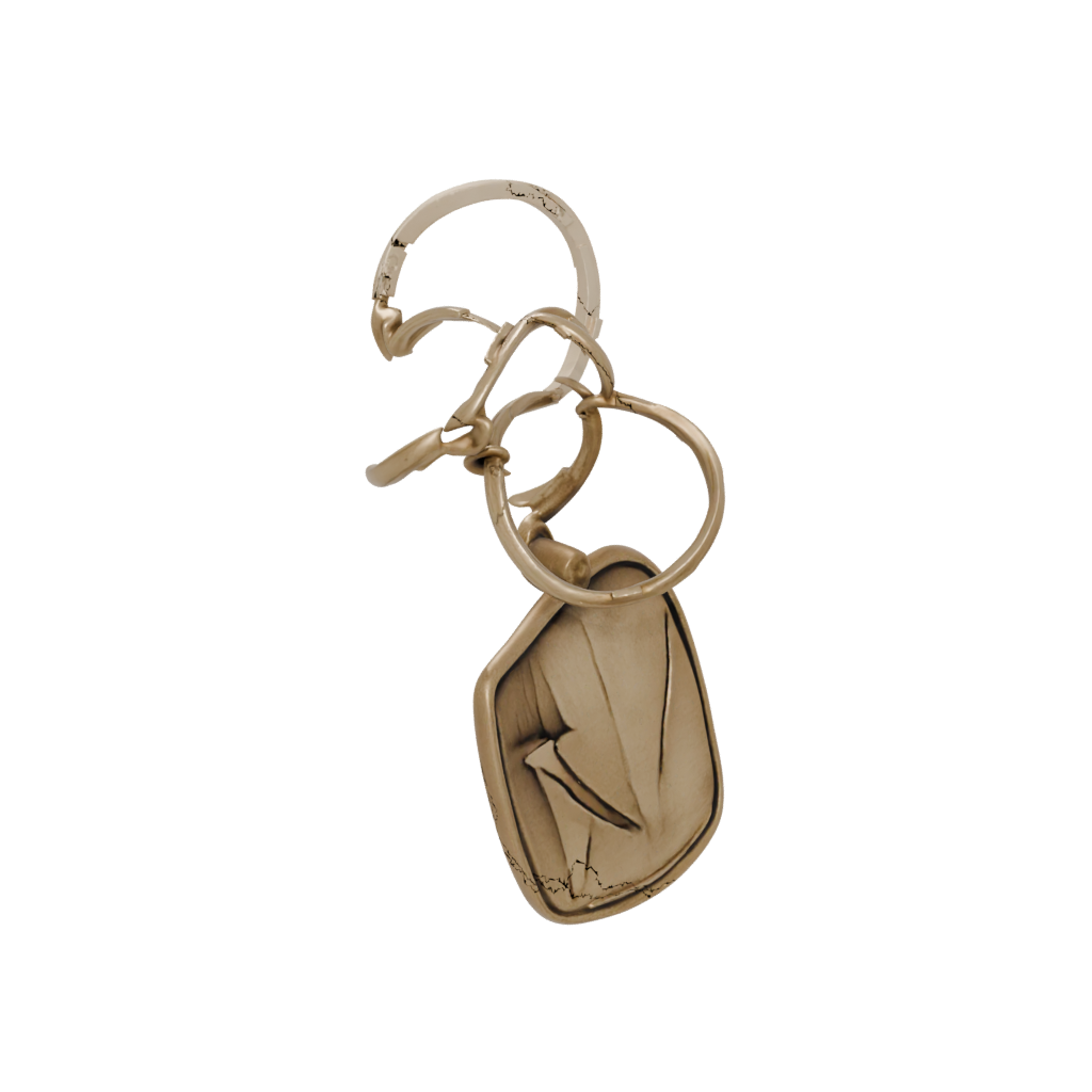 Bronze 3D Monogram Initial V