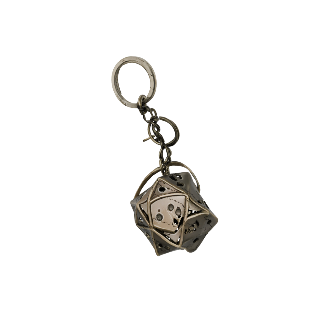 Bronze Dice Holder Keychain