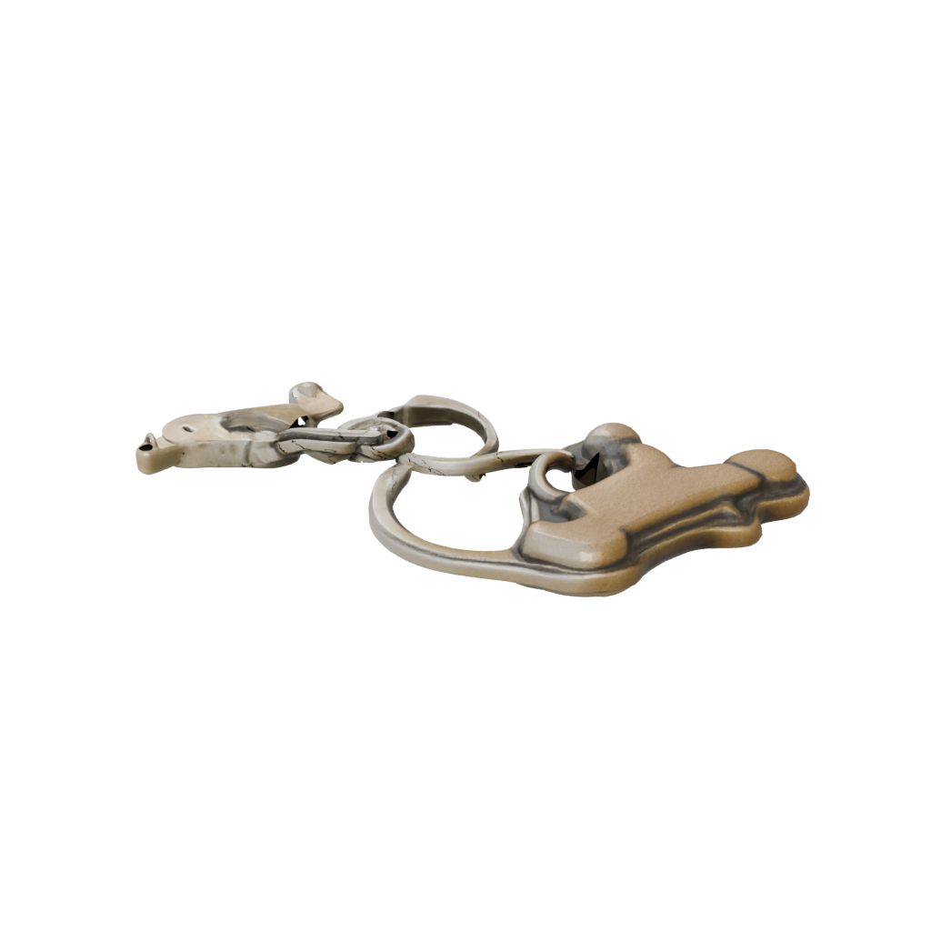 Bronze Dog Bone Charm — keychains 3D print model, STL