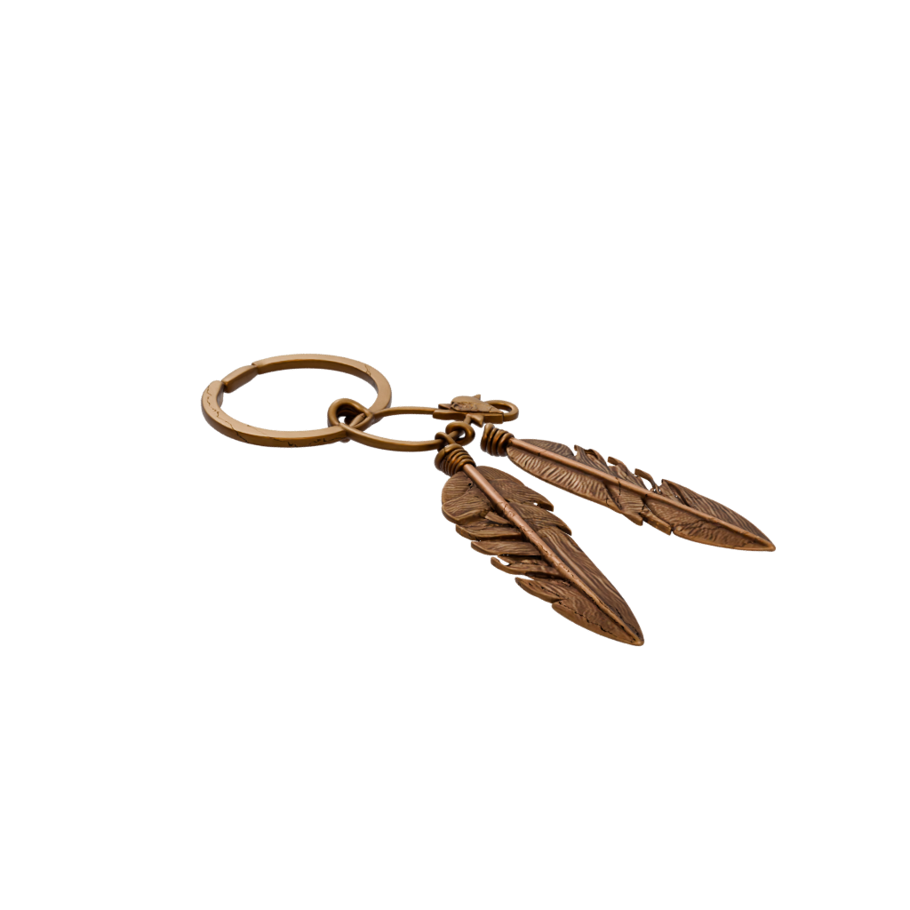Bronze Feather Charm