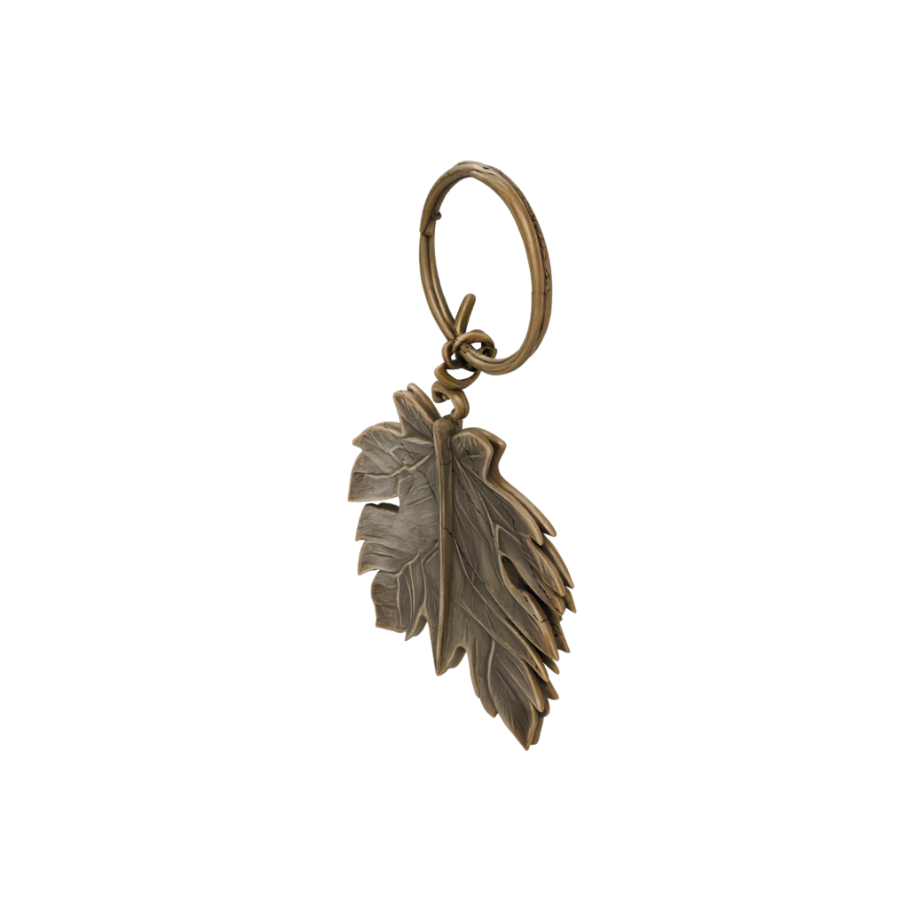 Bronze Leaf Charm — keychains 3D print model, STL