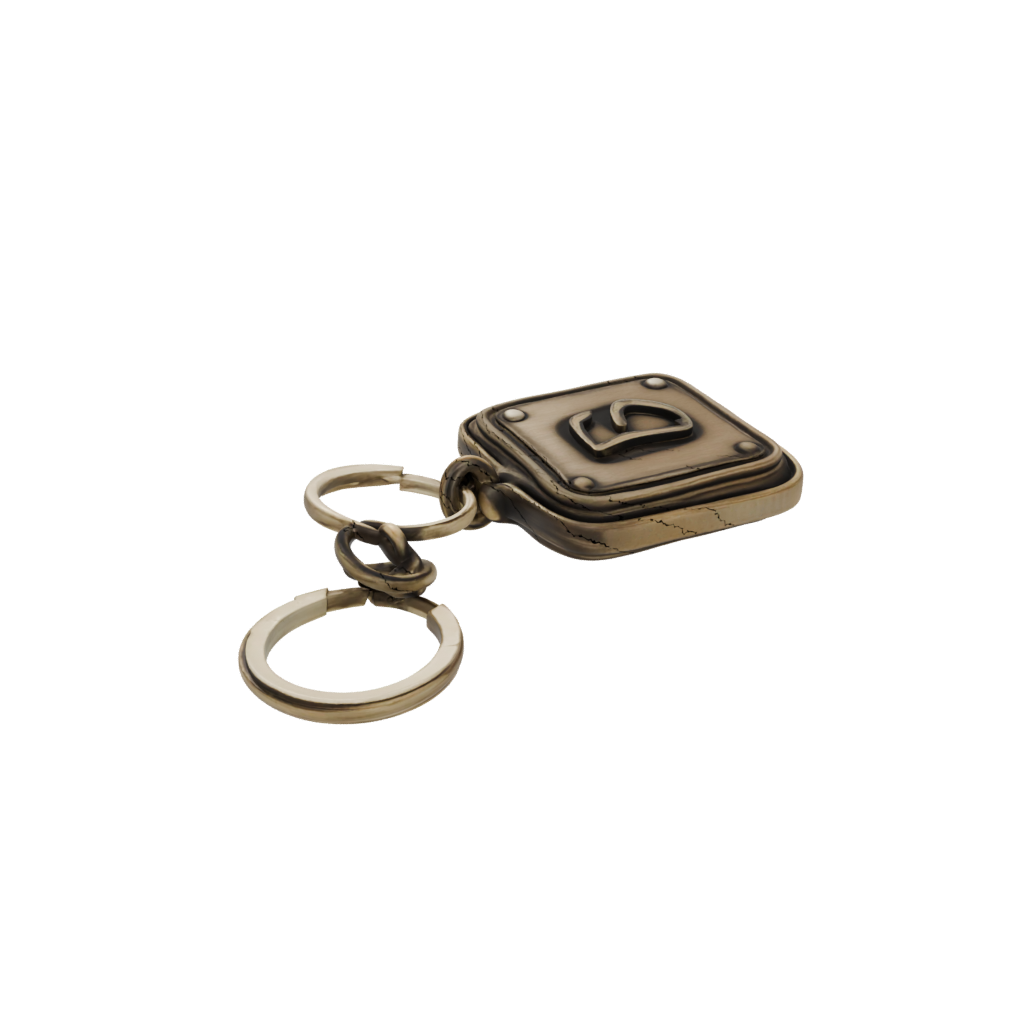 Bronze Monogram Initial B — keychains 3D print model, STL
