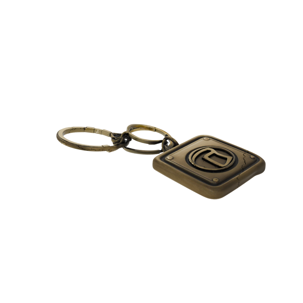 Bronze Monogram Initial E — keychains 3D print model, STL