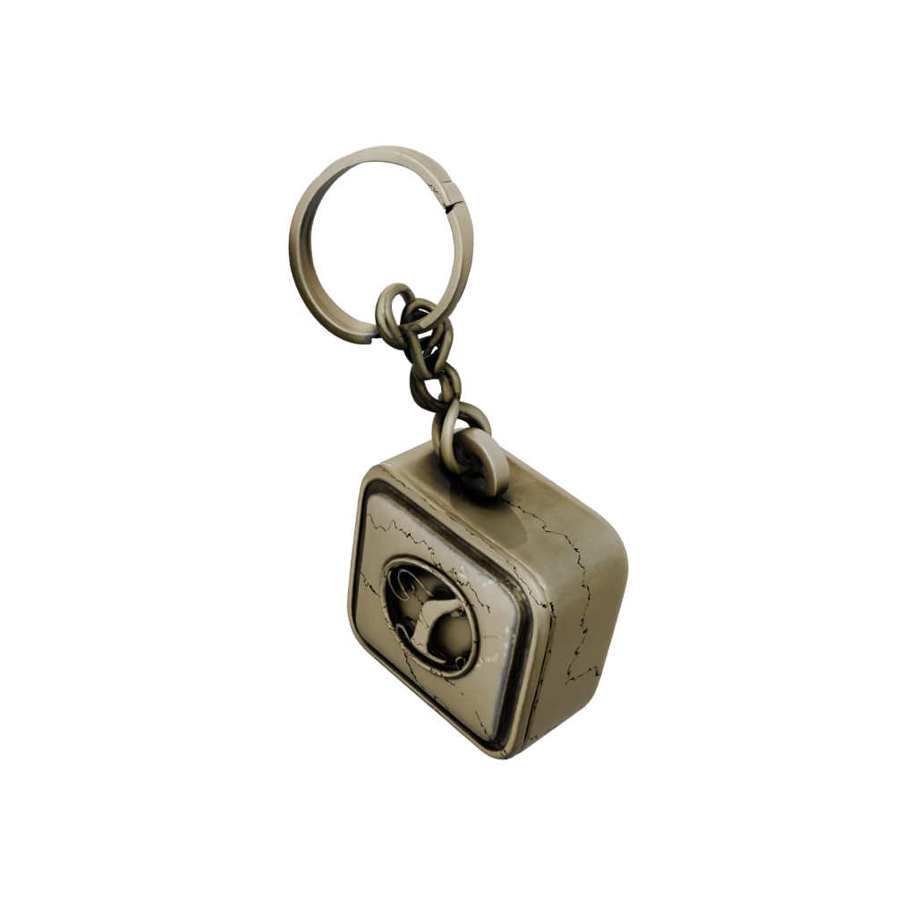 Bronze Monogram Initial L — keychains 3D print model, STL