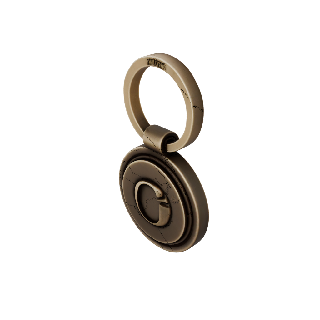Bronze Monogram Initial O — keychains 3D print model, STL