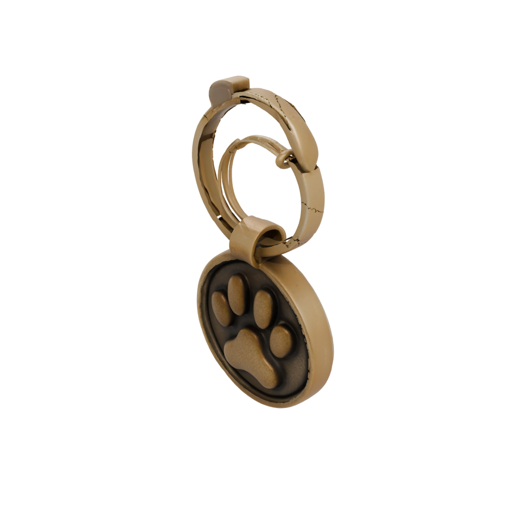 Bronze Paw Print Charm
