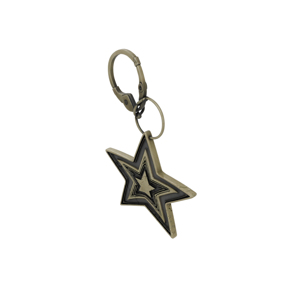 Bronze Star Charm — keychains 3D print model, STL