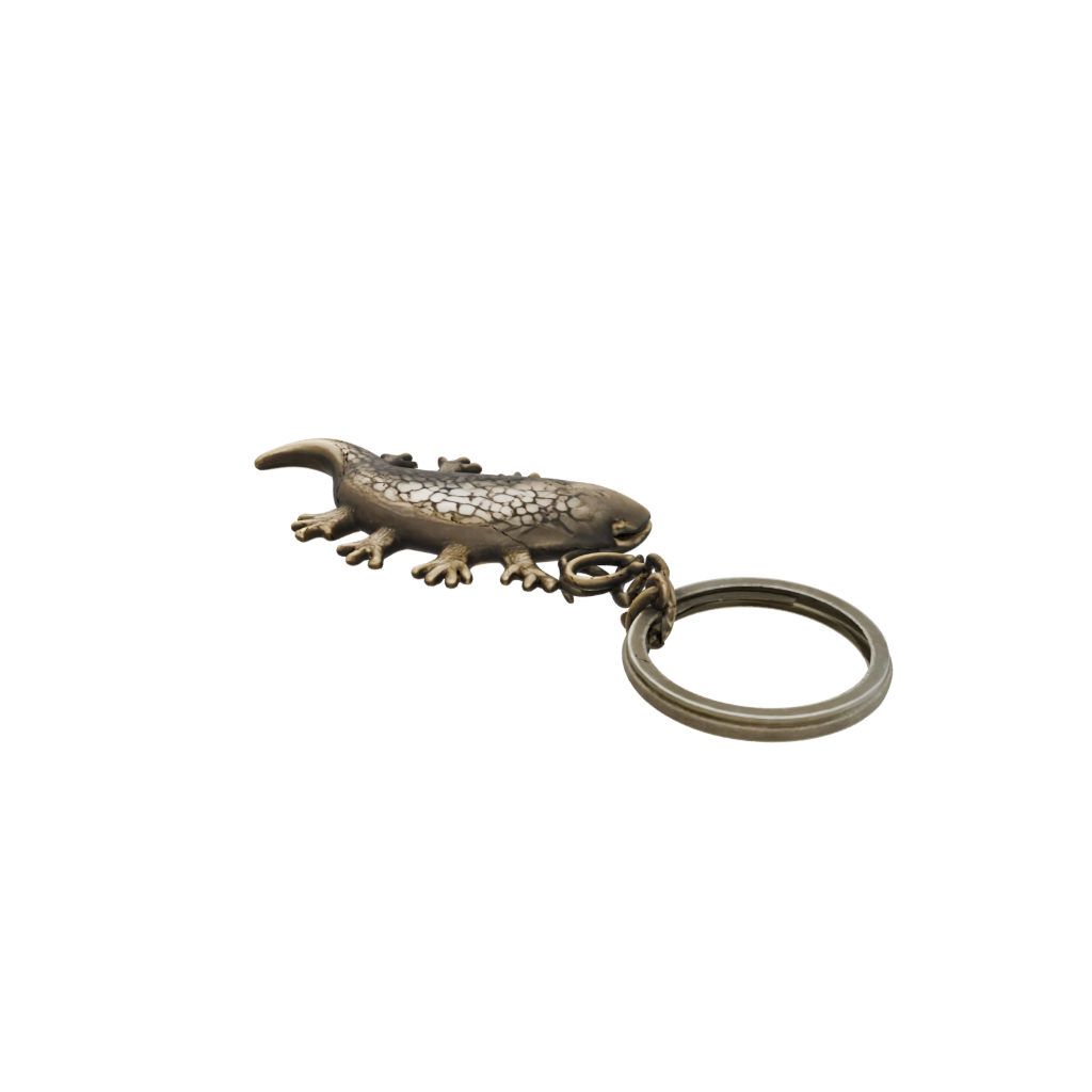 Bronze Tiny Axolotl Charm — keychains 3D print model, STL