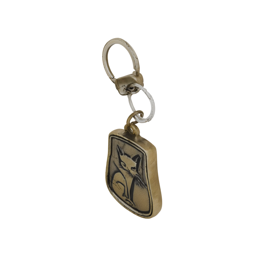 Bronze Layered Cat Silhouette Charm