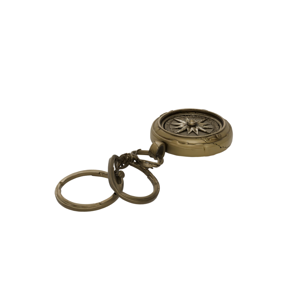 Bronze Layered Compass Charm — keychains 3D print model, STL