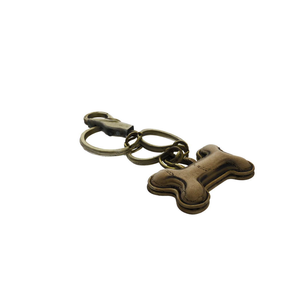 Bronze Layered Dog Bone Charm — keychains 3D print model, STL