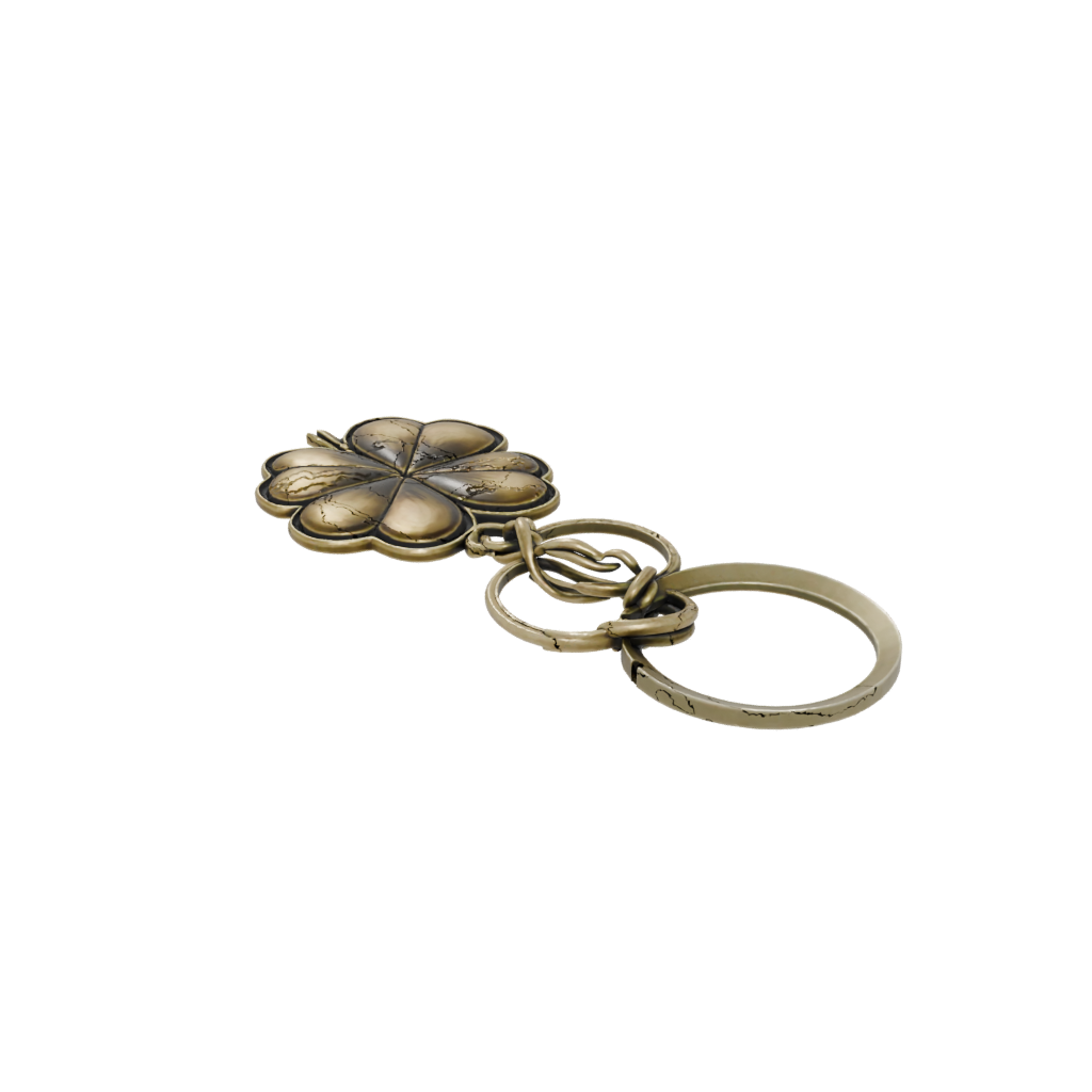 Bronze Layered Four-Leaf Clover Charm — keychains 3D print model, STL