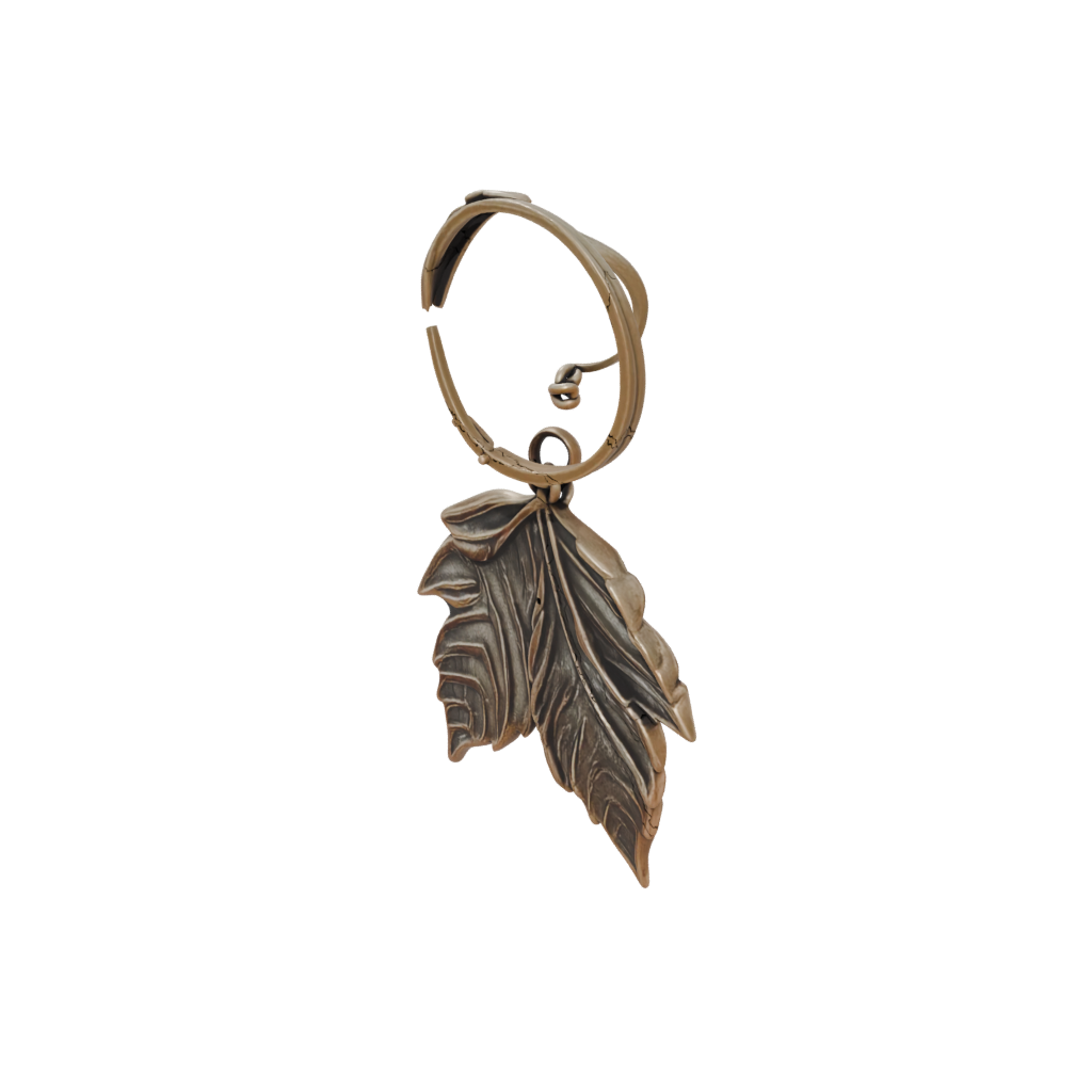 Bronze Layered Leaf Charm