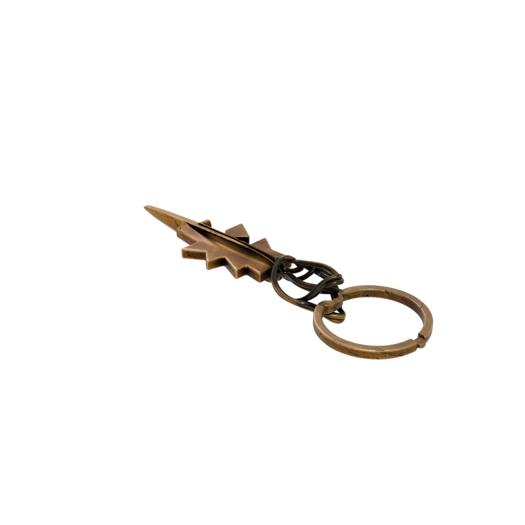 Bronze Layered Lightning Bolt Charm