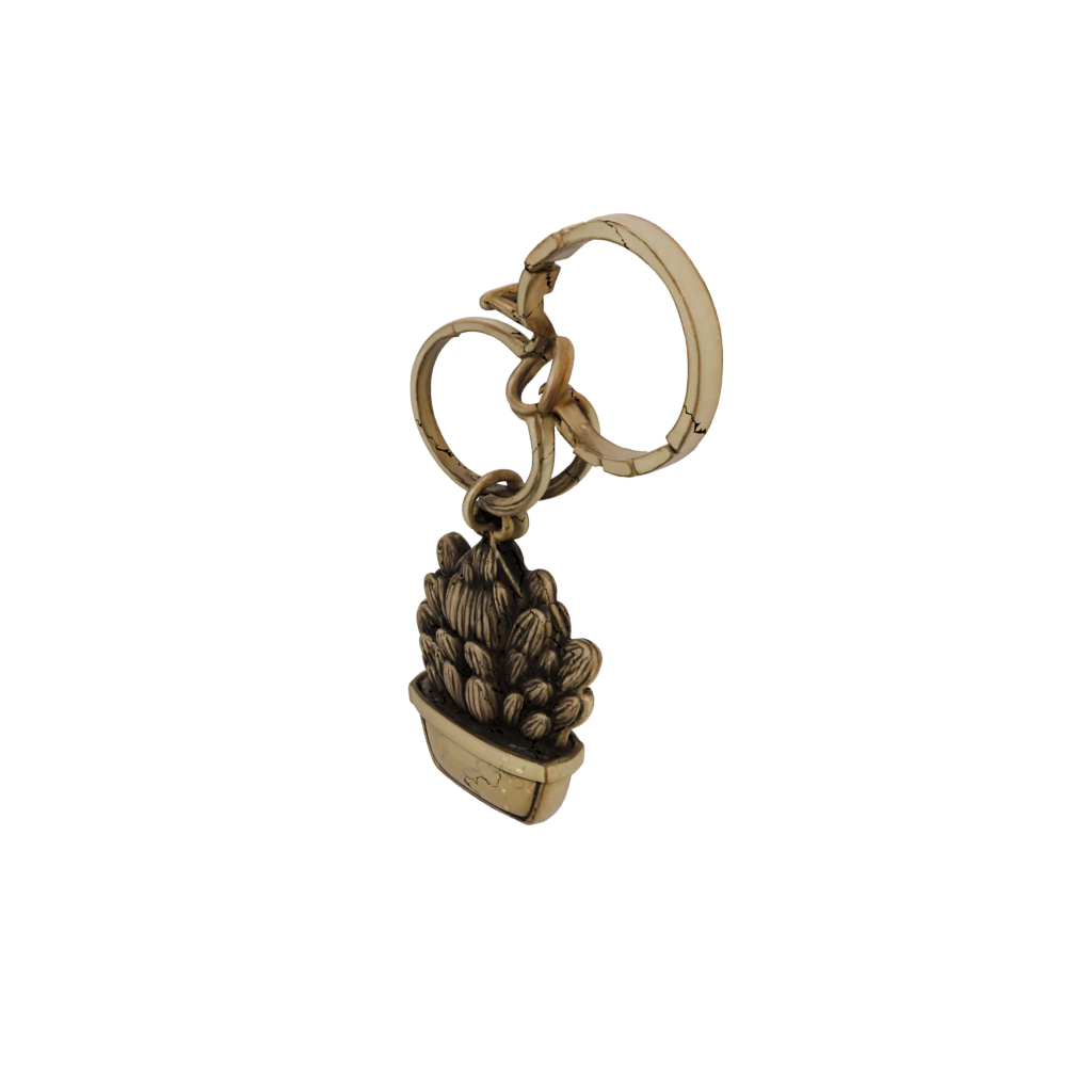 Bronze Layered Mini Cactus Charm