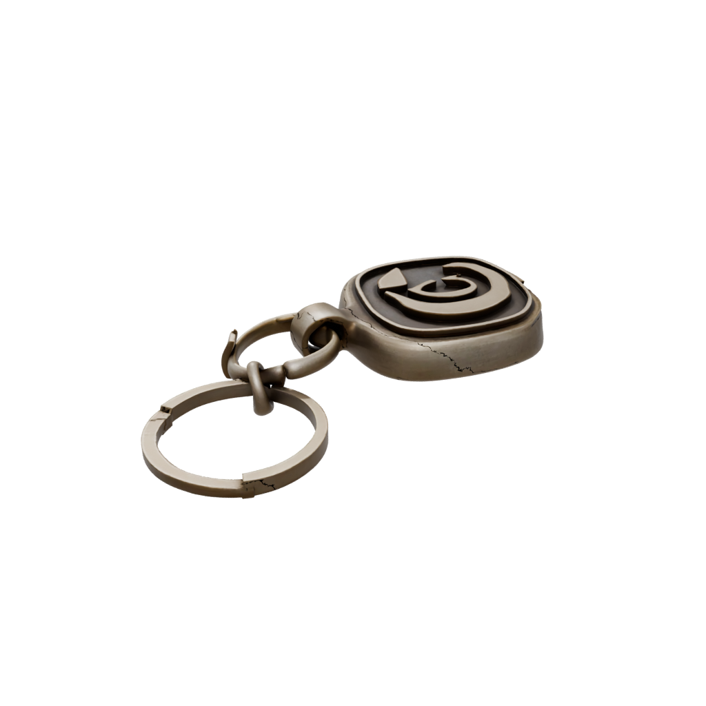 Bronze Layered Monogram Initial C — keychains 3D print model, STL