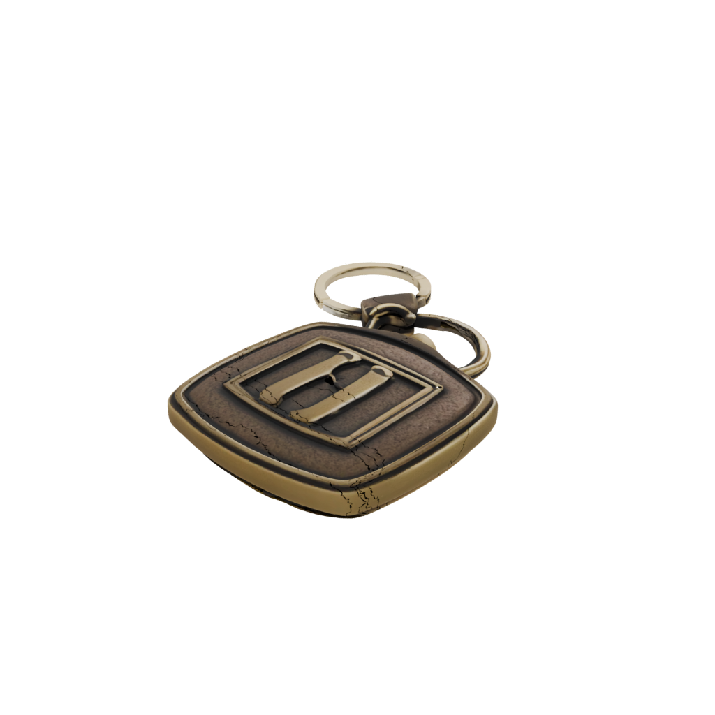 Bronze Layered Monogram Initial H — keychains 3D print model, STL