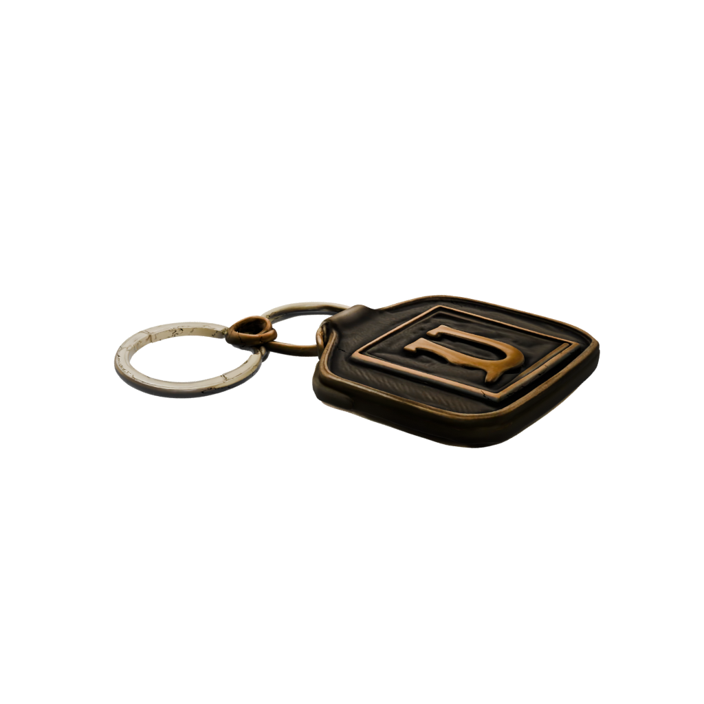 Bronze Layered Monogram Initial J — keychains 3D print model, STL