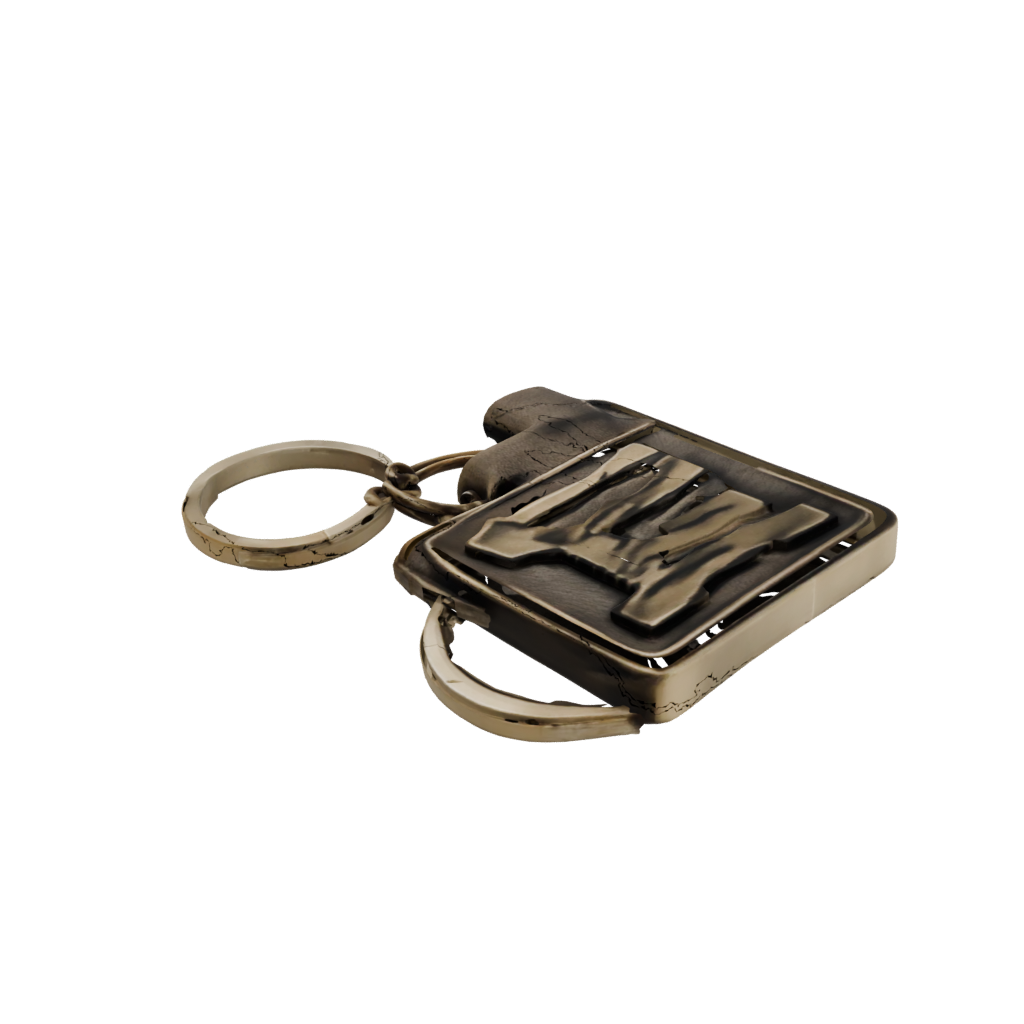Bronze Layered Monogram Initial M — keychains 3D print model, STL