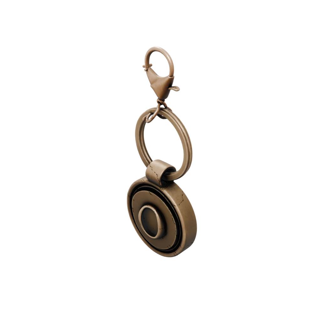 Bronze Layered Monogram Initial O — keychains 3D print model, STL