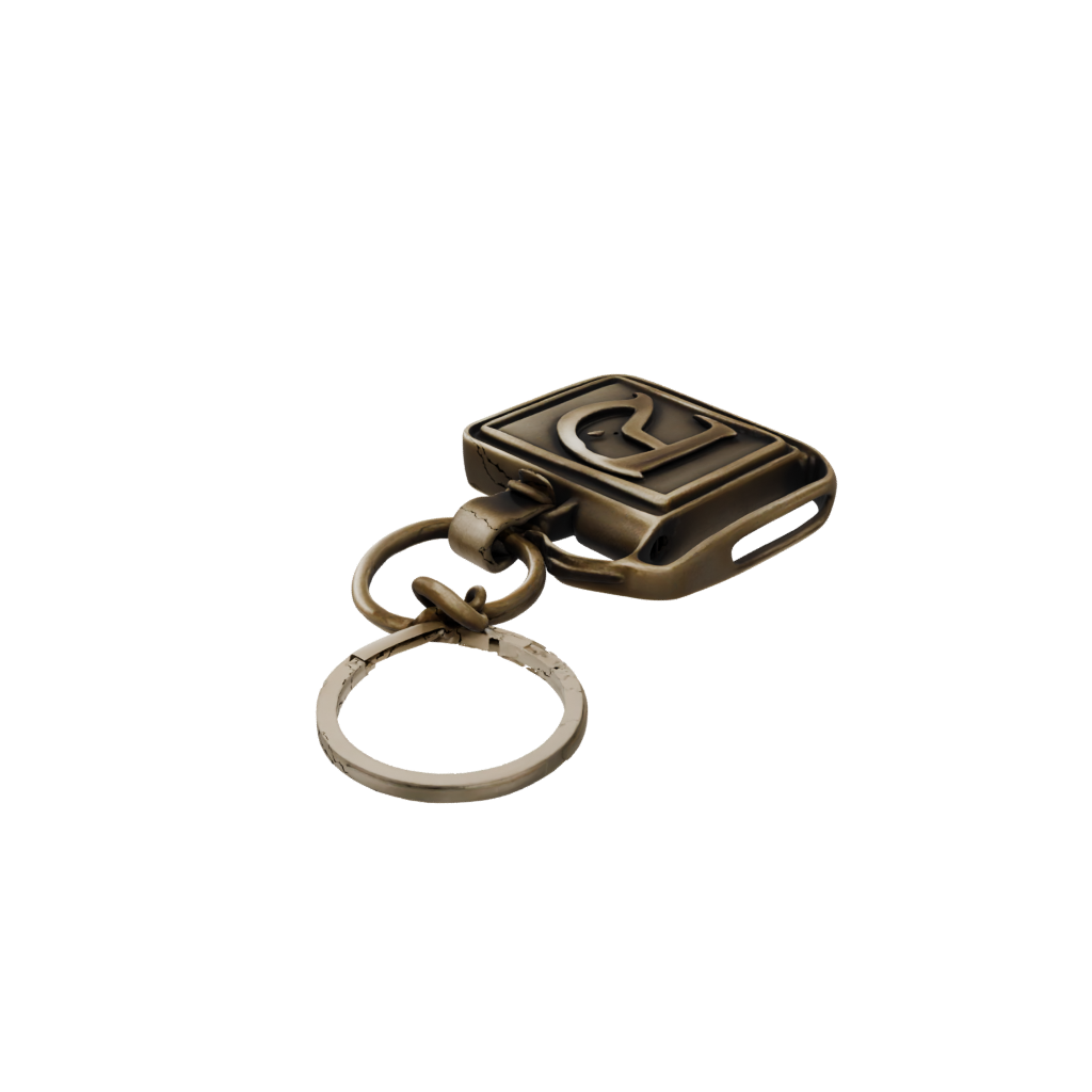 Bronze Layered Monogram Initial R — keychains 3D print model, STL