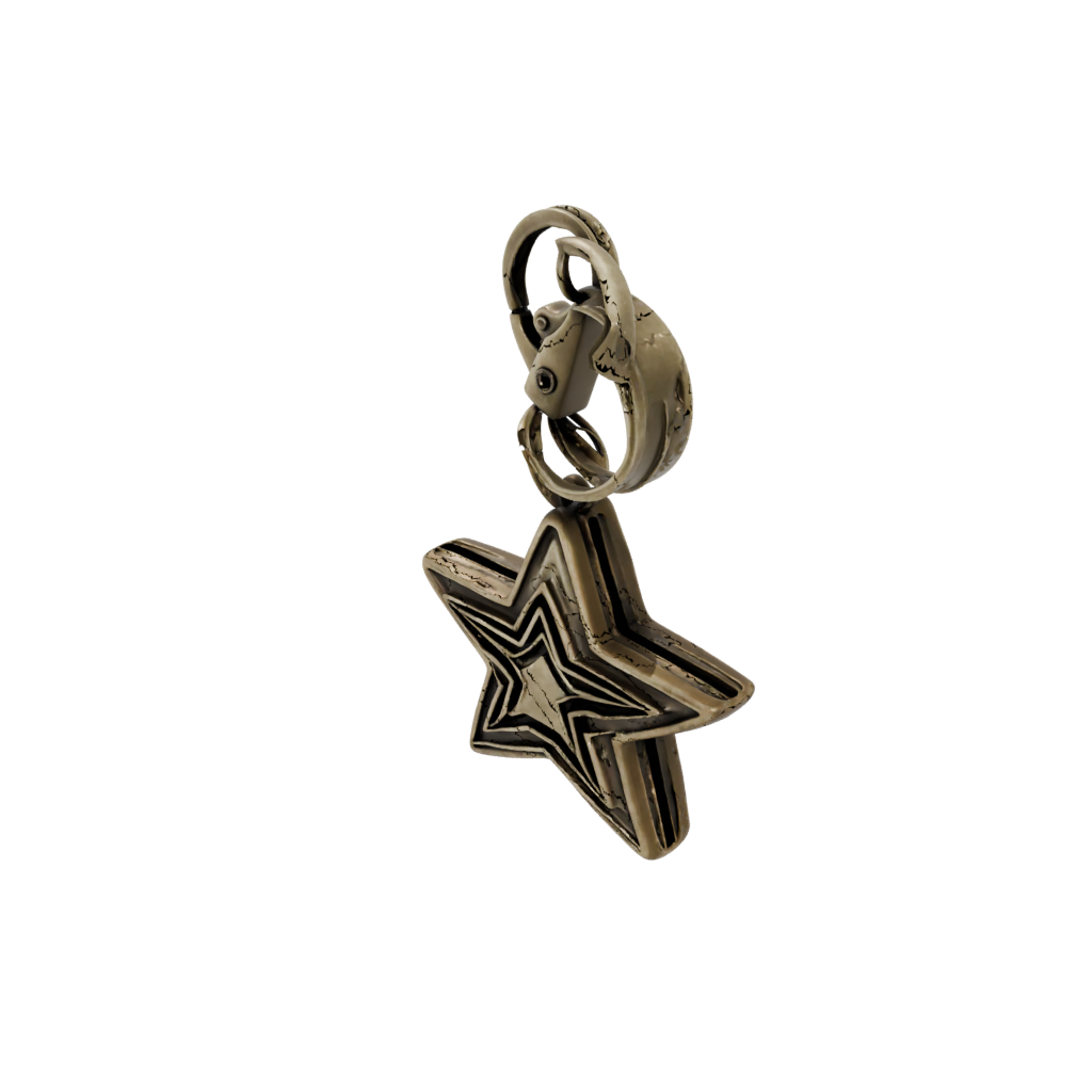 Bronze Layered Star Charm — keychains 3D print model, STL