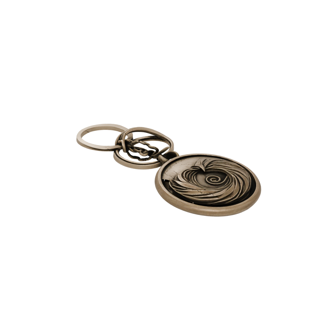 Bronze Layered Wave Charm — keychains 3D print model, STL