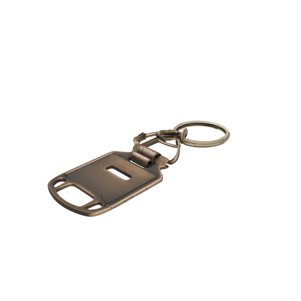 Bronze Outline Bottle Opener Tag — keychains 3D print model, STL