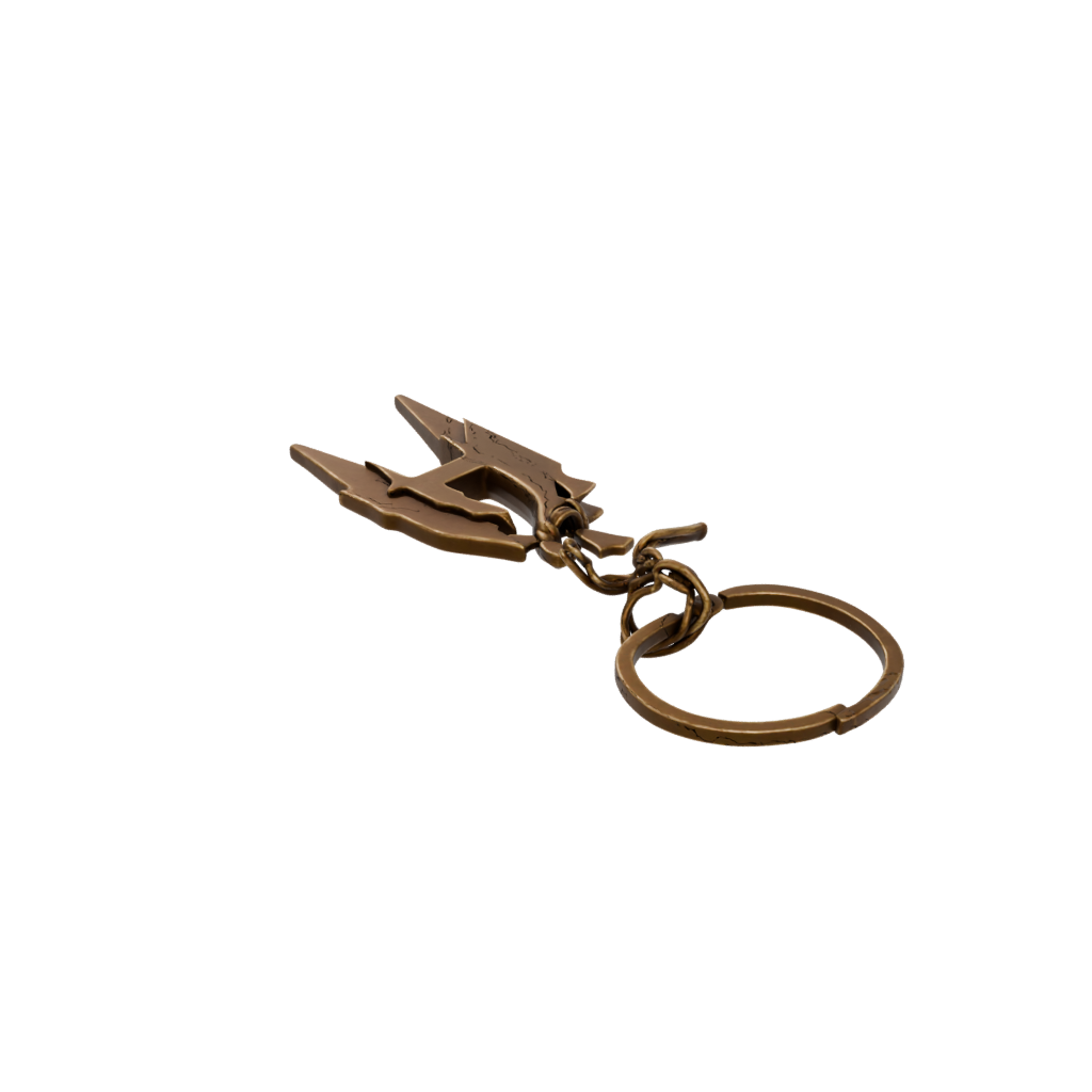 Bronze Outline Lightning Bolt Charm — keychains 3D print model, STL