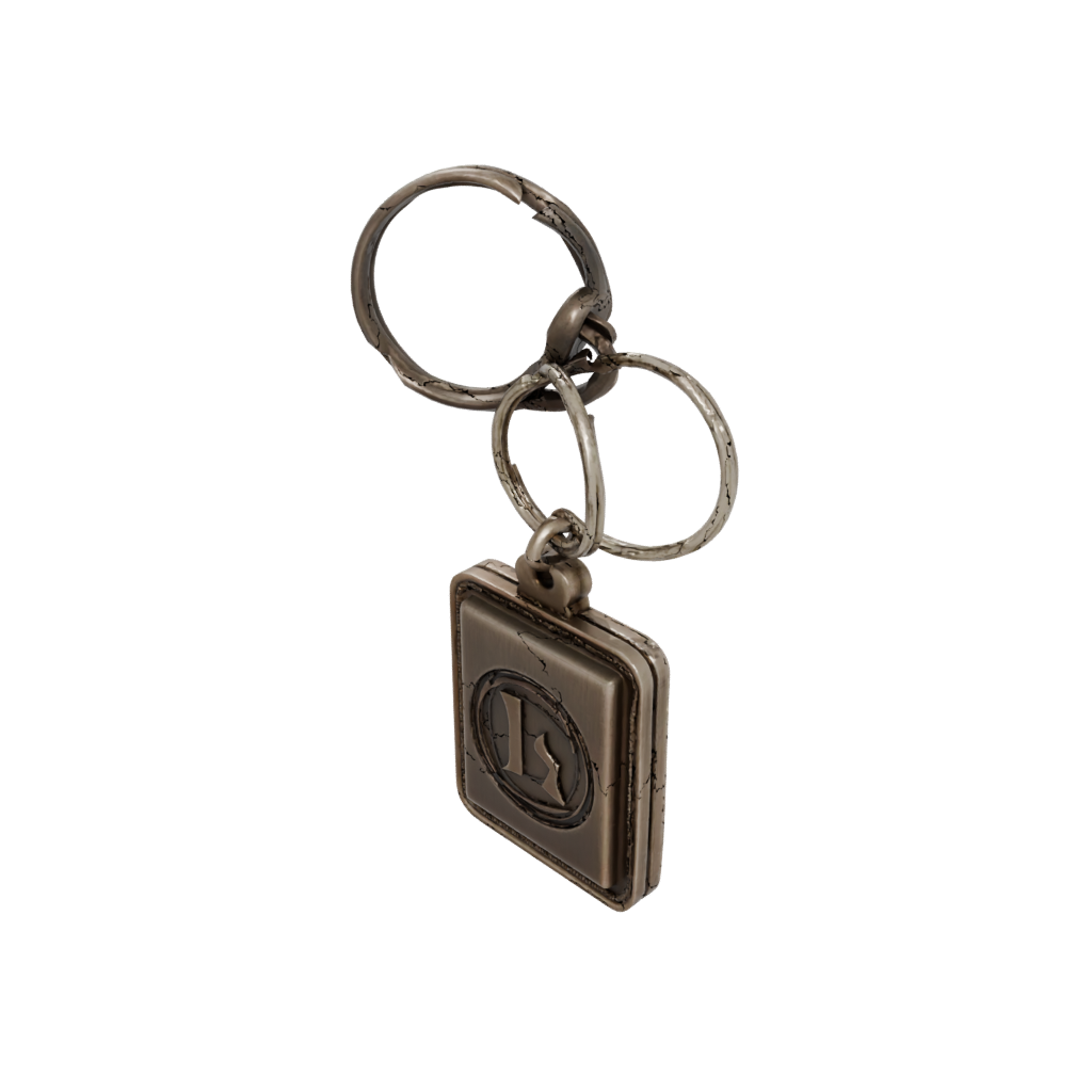 Bronze Outline Monogram Initial E