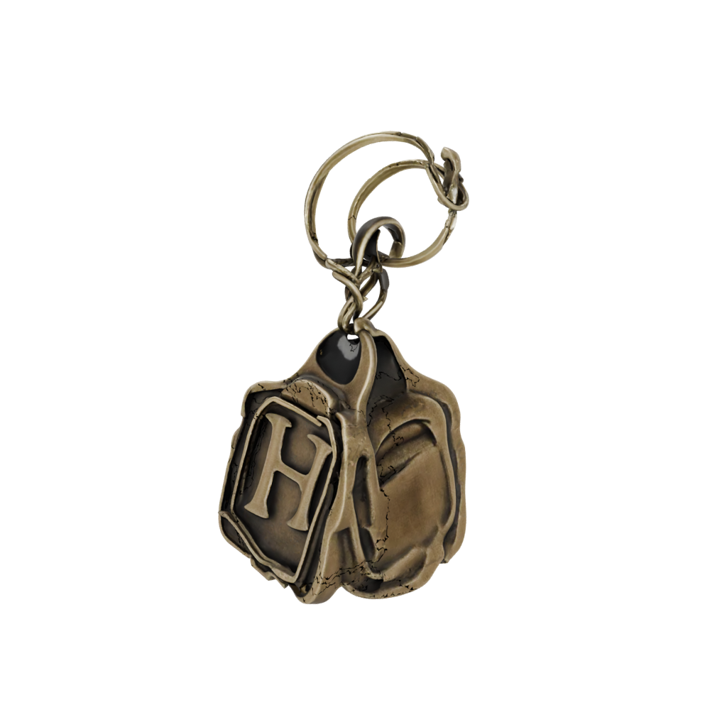 Bronze Outline Monogram Initial H