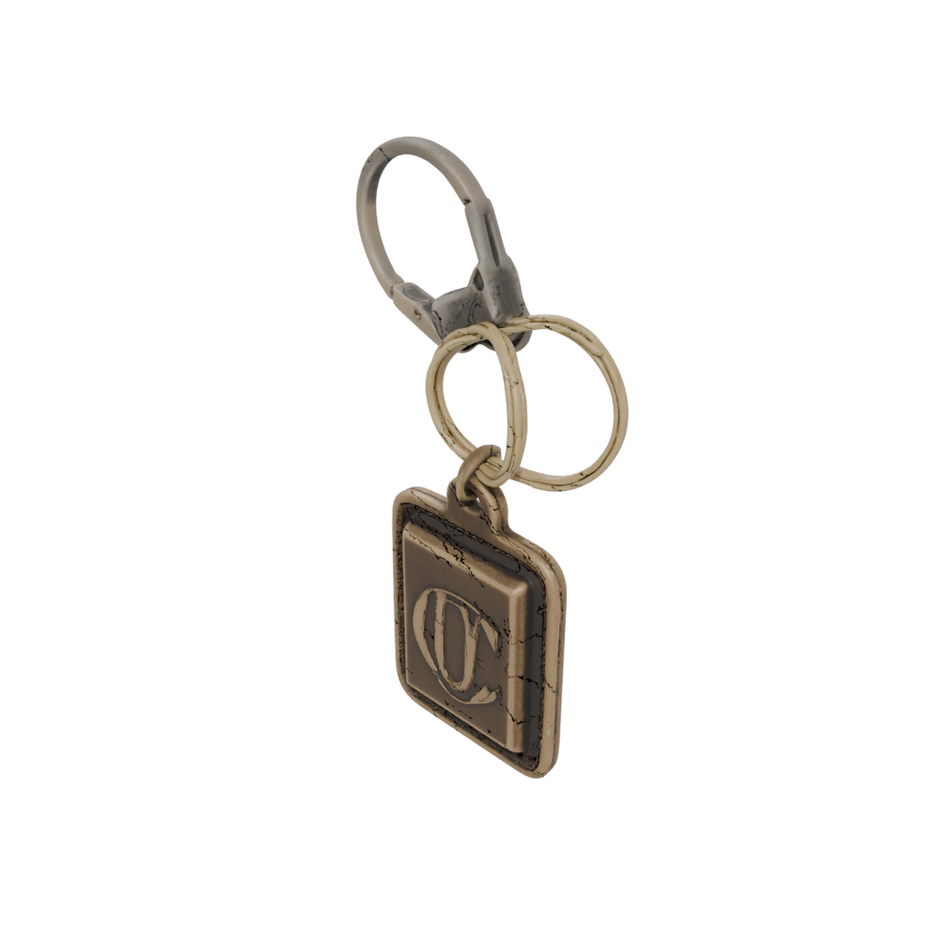 Bronze Outline Monogram Initial U