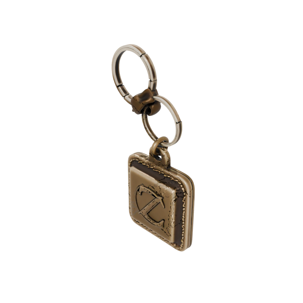 Bronze Outline Monogram Initial Z