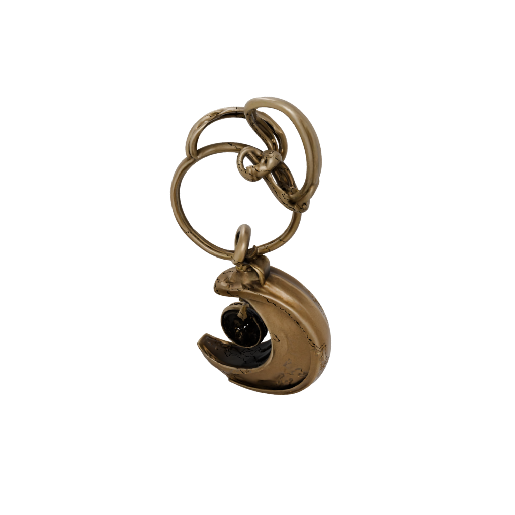 Bronze Outline Moon Crescent Charm