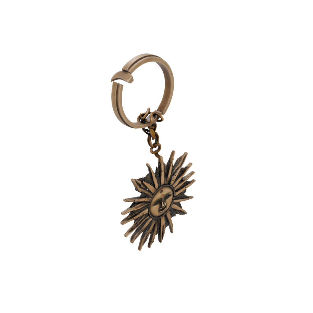 Bronze Outline Sun Charm — keychains 3D print model, STL