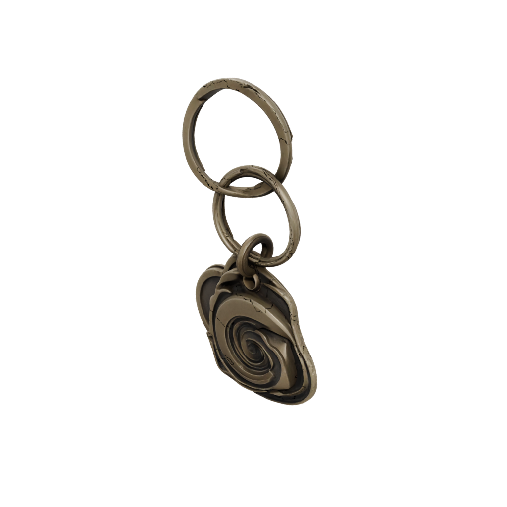 Bronze Outline Wave Charm
