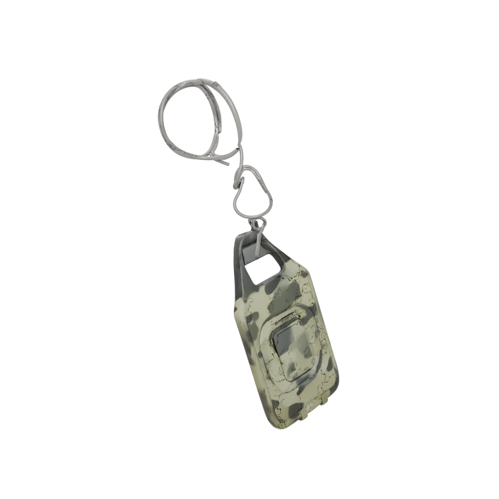 Camo 3D Carabiner Clip — keychains 3D print model, STL
