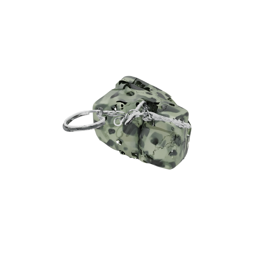 Camo 3D Dice Holder Keychain — keychains 3D print model, STL