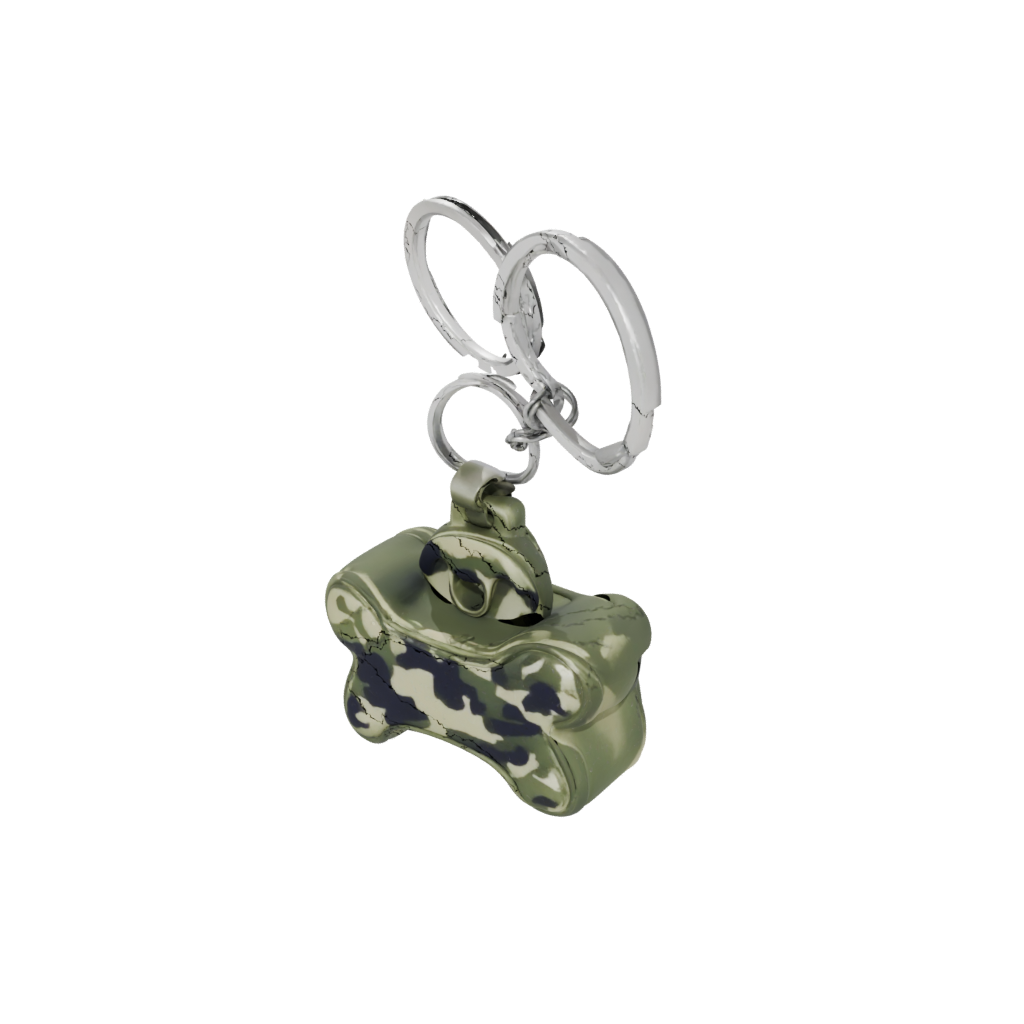 Camo 3D Dog Bone Charm