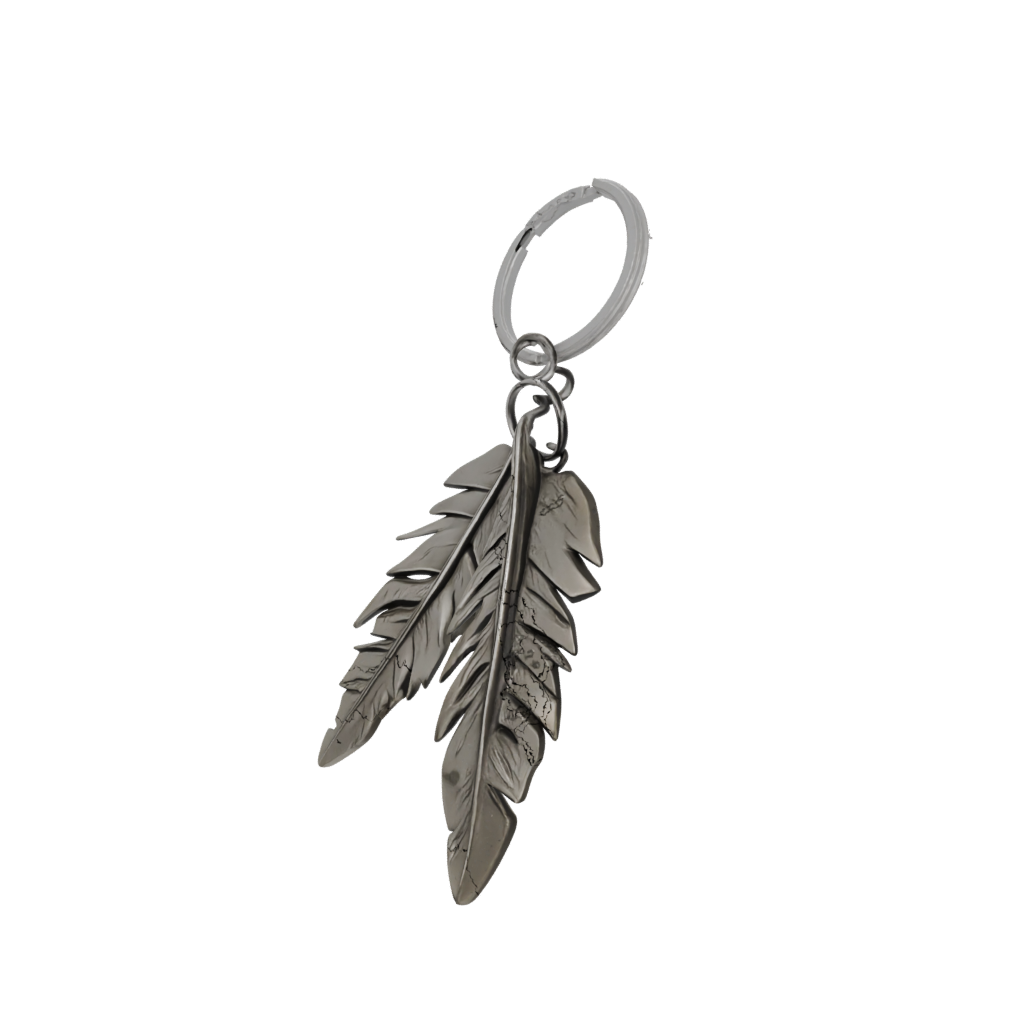 Camo 3D Feather Charm — keychains 3D print model, STL