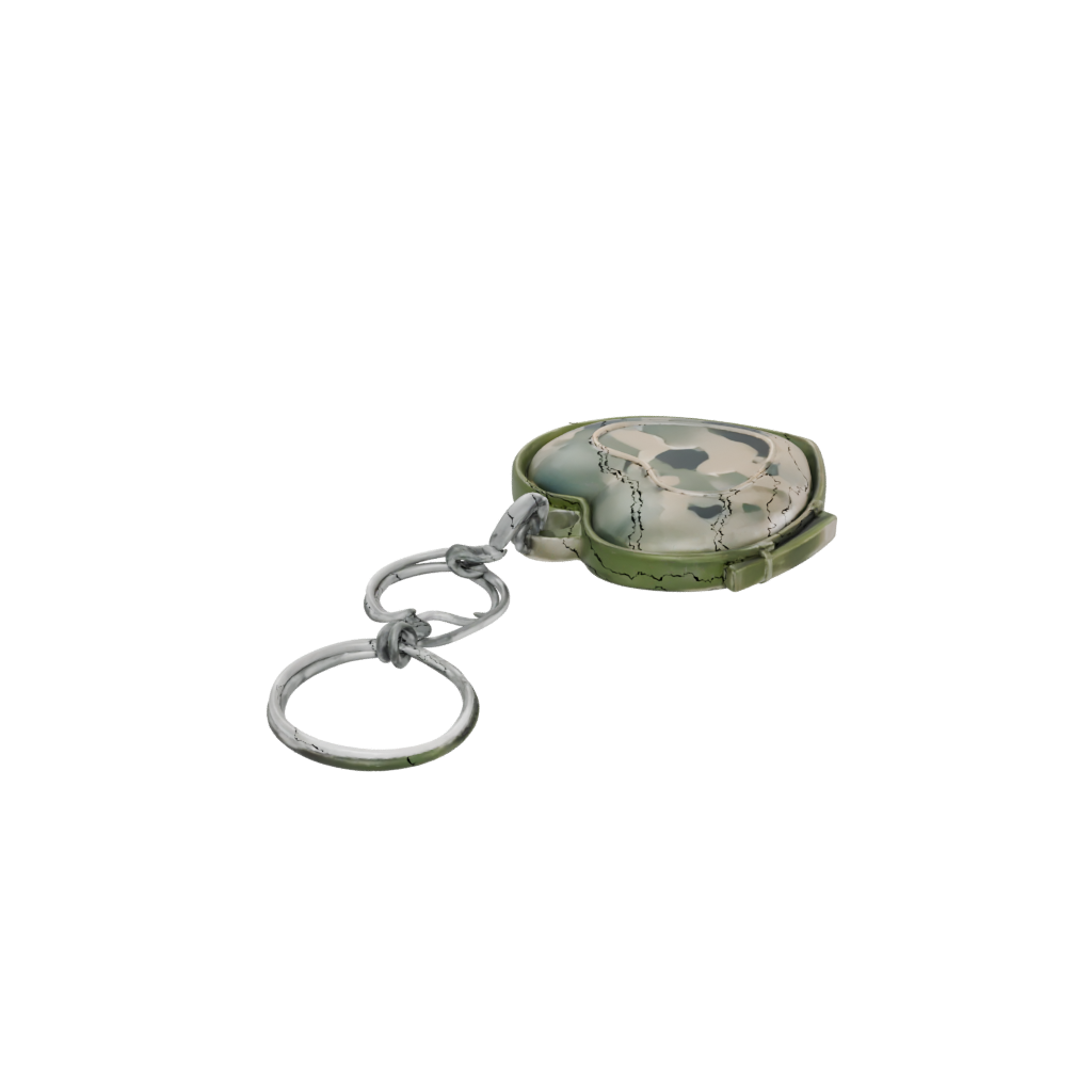 Camo 3D Heart Locket Charm