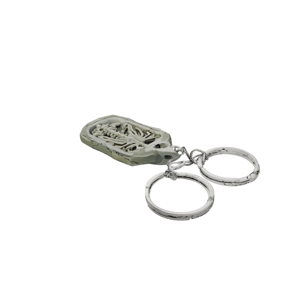 Camo 3D Key Skeleton Charm