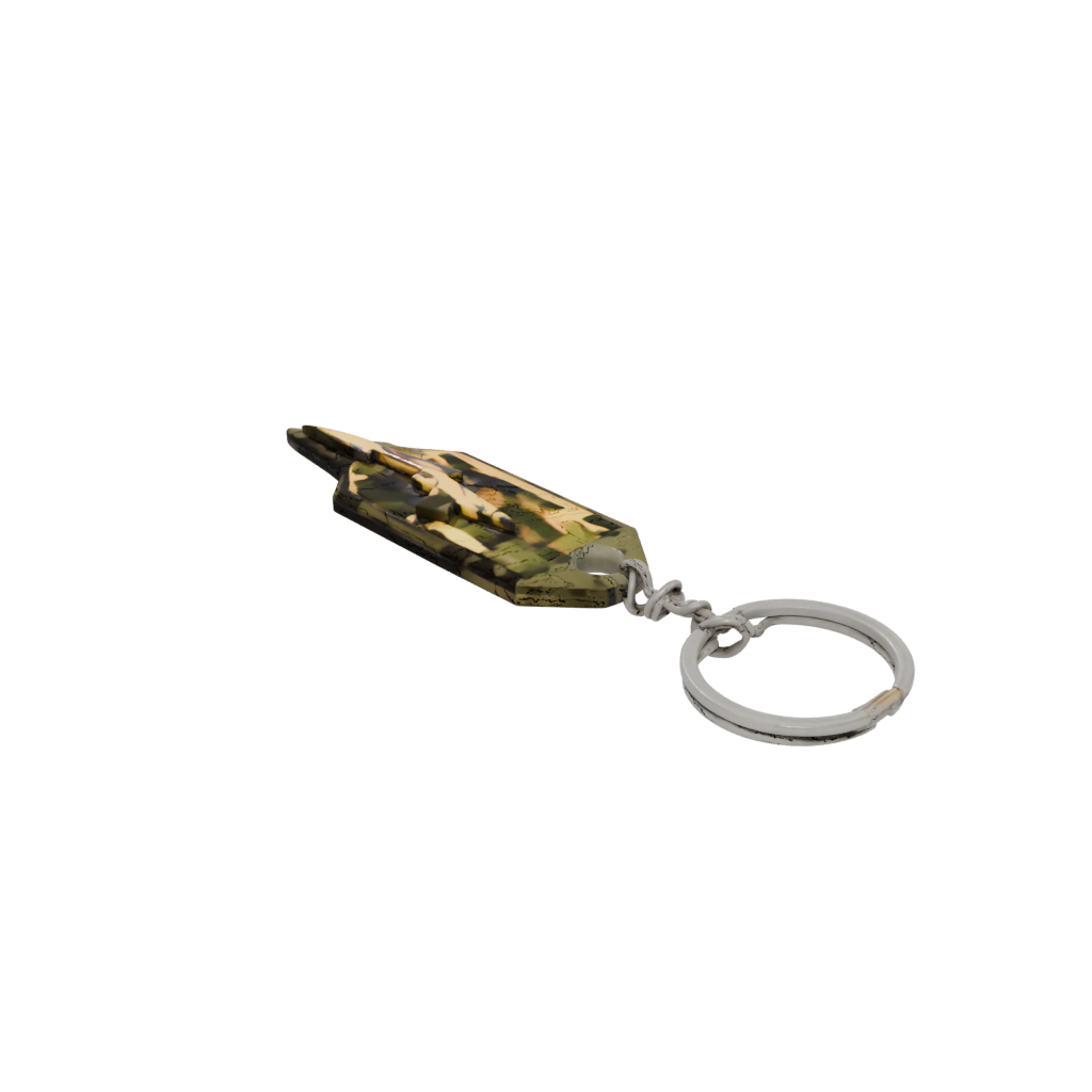 Camo 3D Lightning Bolt Charm