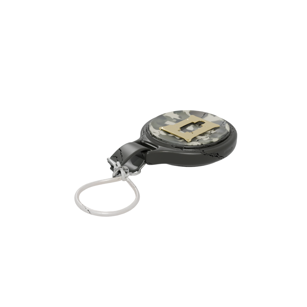 Camo 3D Monogram Initial H — keychains 3D print model, STL