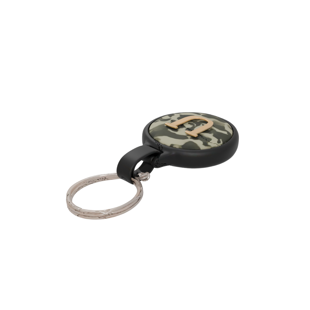 Camo 3D Monogram Initial U — keychains 3D print model, STL
