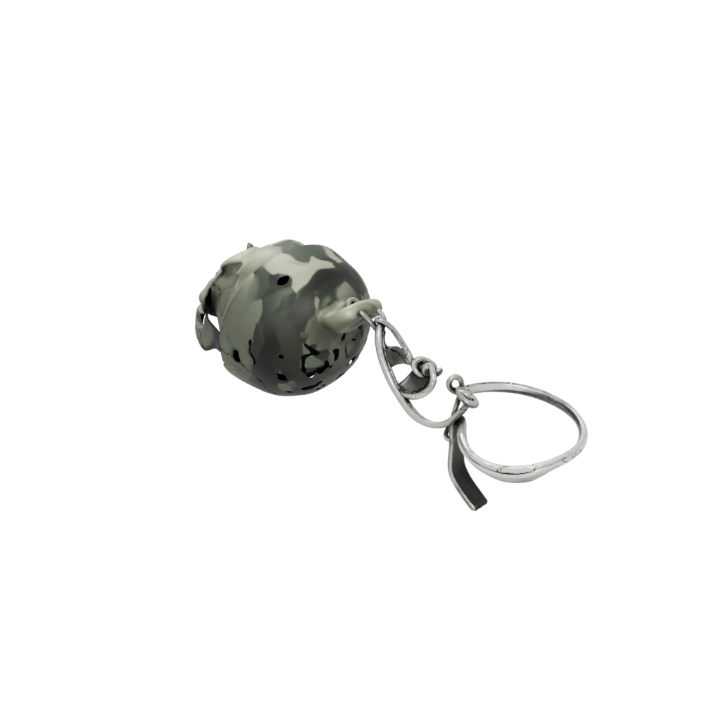 Camo 3D Skull Charm — keychains 3D print model, STL