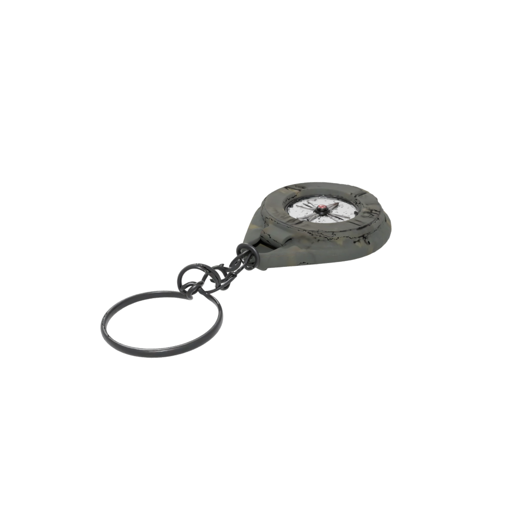 Camo Compass Charm — keychains 3D print model, STL