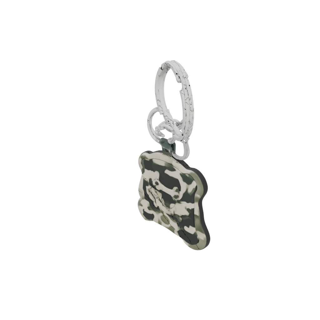 Camo Dog Bone Charm — keychains 3D print model, STL