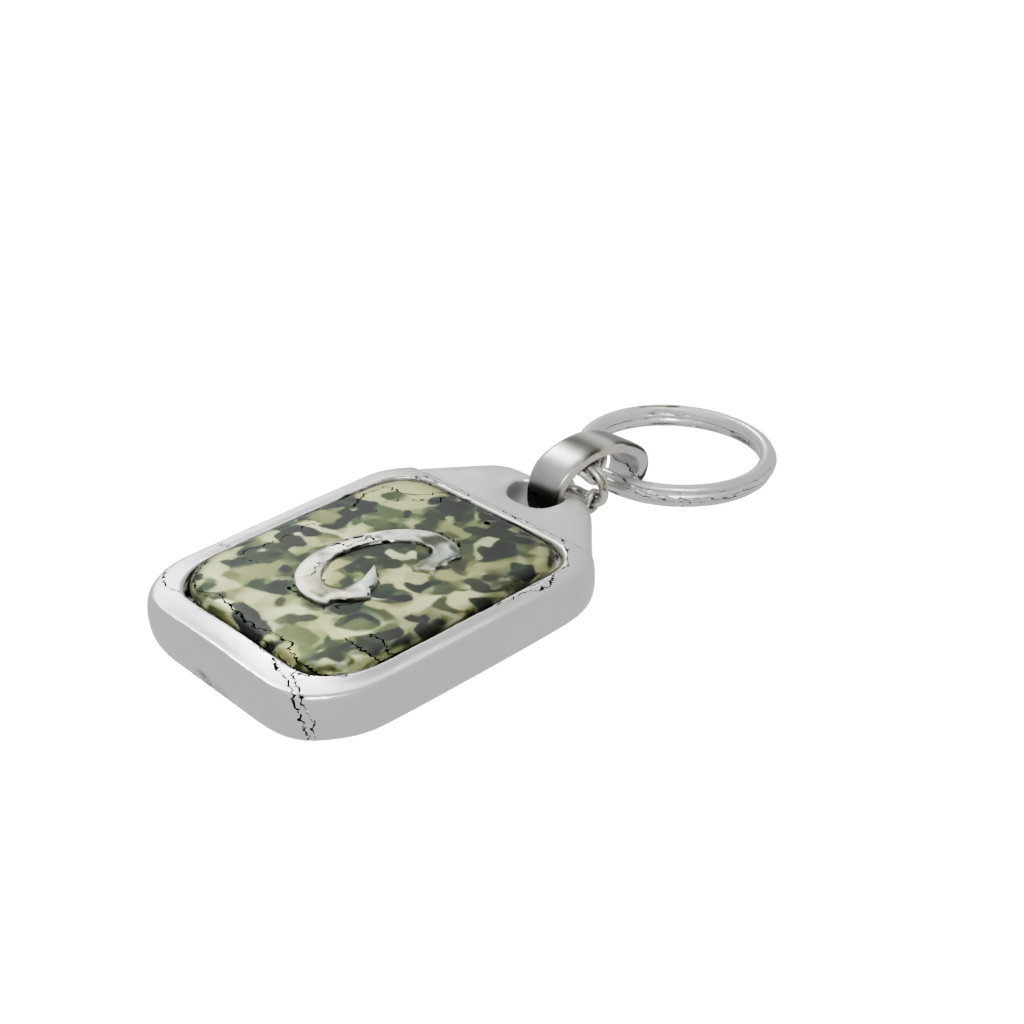Camo Monogram Initial G — keychains 3D print model, STL
